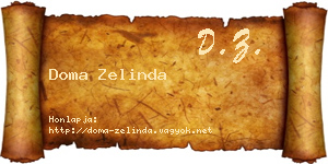 Doma Zelinda névjegykártya